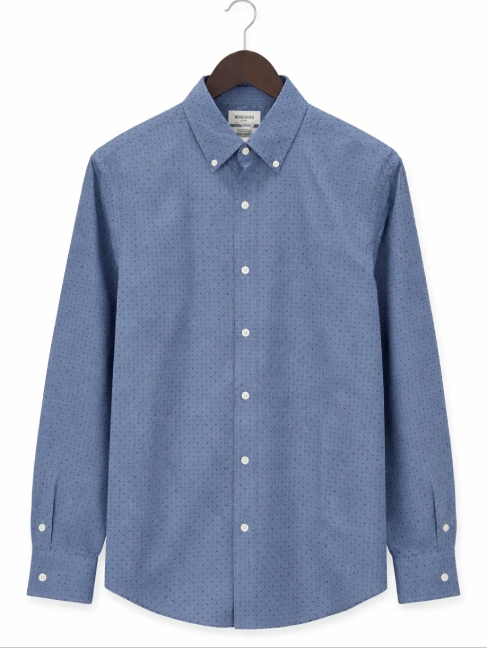 NWT Bonobos Blue Small Navy Quatrefoil Print Mens Reg Fit Button Down Sz Med